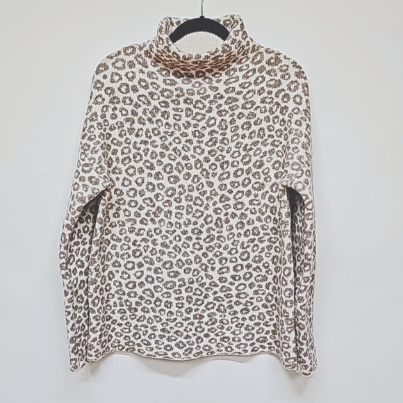 Christian Siriano cream and neutral cheetah print sweater - Picture 1 of 5